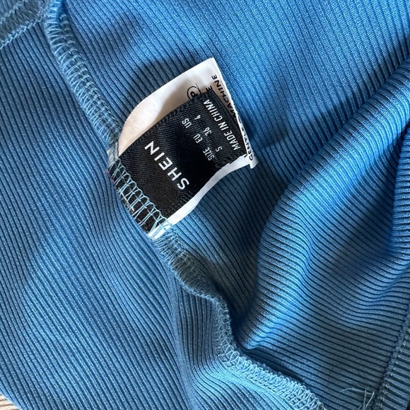 SHEIN Sky Blue Ribbed Tank - Picture 5 of 5